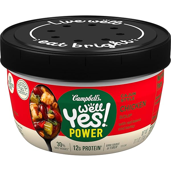 CAMPBELL’S WELL YES! POWER SOUP BOWL CAJUN STYLE CHICKEN SOUP, 11.1 OZ MICROWAVABLE BOWL