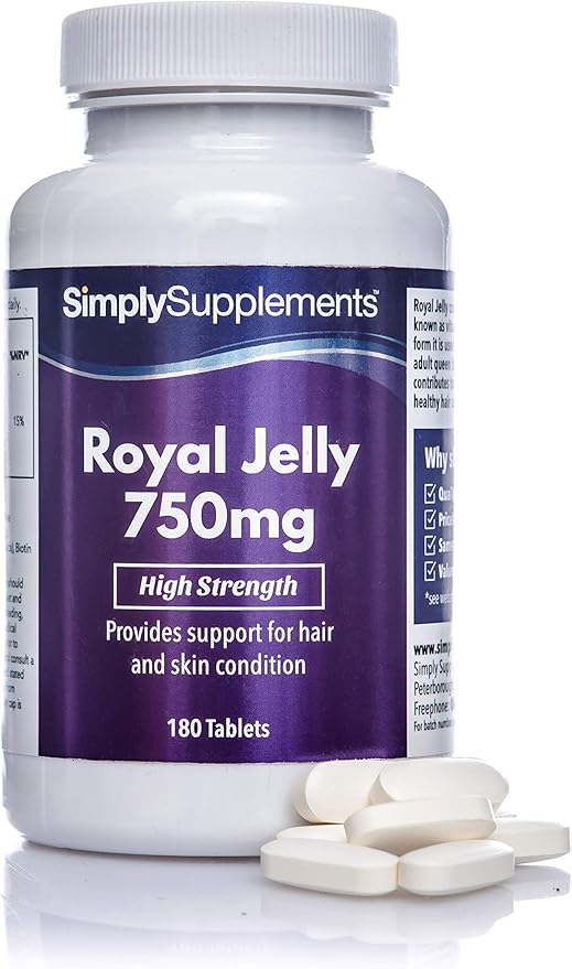 Royal Jelly 750mg for Healthy Looking Skin 180 Tablets 100 Money