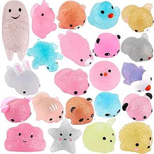 glitter mochi squishies