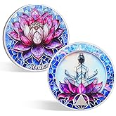 CHURYUML 1 Year Sobriety Coin - Lotus Meditation One Year Sober Chip, Non-Religious AA Coins Recovery Medallion Alcoholics Anonymous Token Inspirational Sobriety Gifts for Women Celebrating Milestones