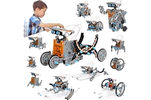HECHIFY STEM 12-in-1 Education Solar Power Robot Toys for Boys Ages 8-12, DIY Building Educational Experiment Robotics Science Kit for Kids, Birthday Gifts for 8 9 10 11 12 Years Old Boys Girls Teens