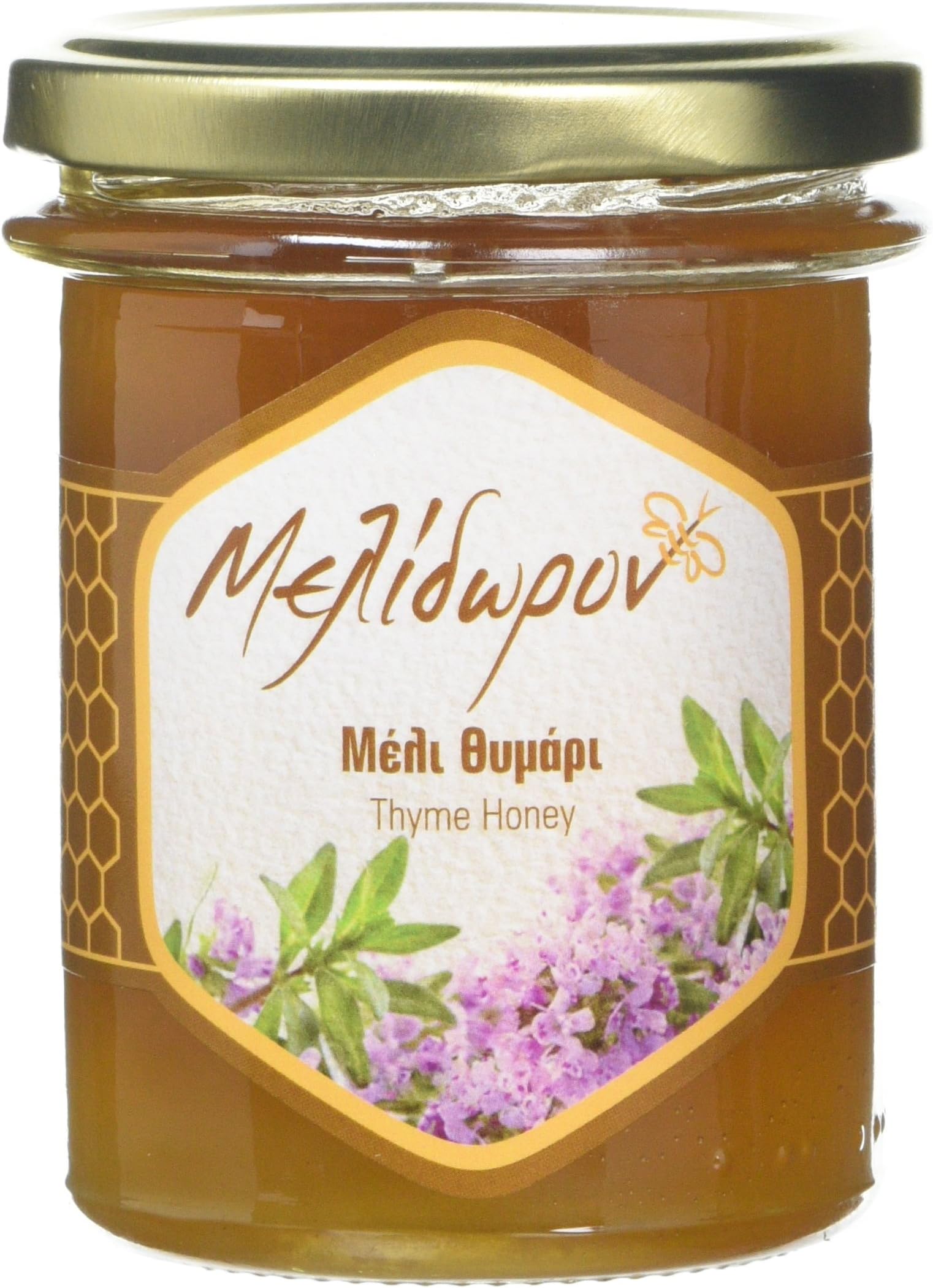 Melidoron Raw Greek Thyme Honey, 250 g - UNHEATED, NEW HARVEST
