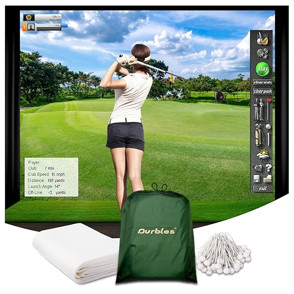 DURBLES GOLF SIMULATOR IMPACT SCREEN – PREMIUM TRIPLE...