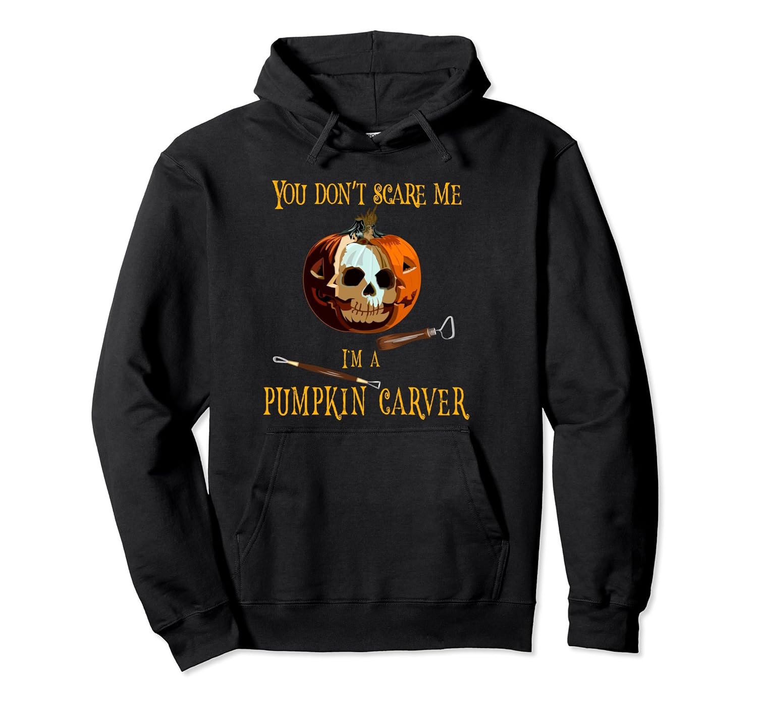 Halloween Costume You Don't Scare Me Pumpkin Carver Hoodie-Rose