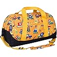 Wildkin Kids Overnighter Duffel Bag – Carry-On Size, Ideal for School & Sleepovers – Under Construction
