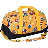 Wildkin Kids Overnighter Duffel Bag – Carry-On Size, Ideal for School & Sleepovers – Under Construction