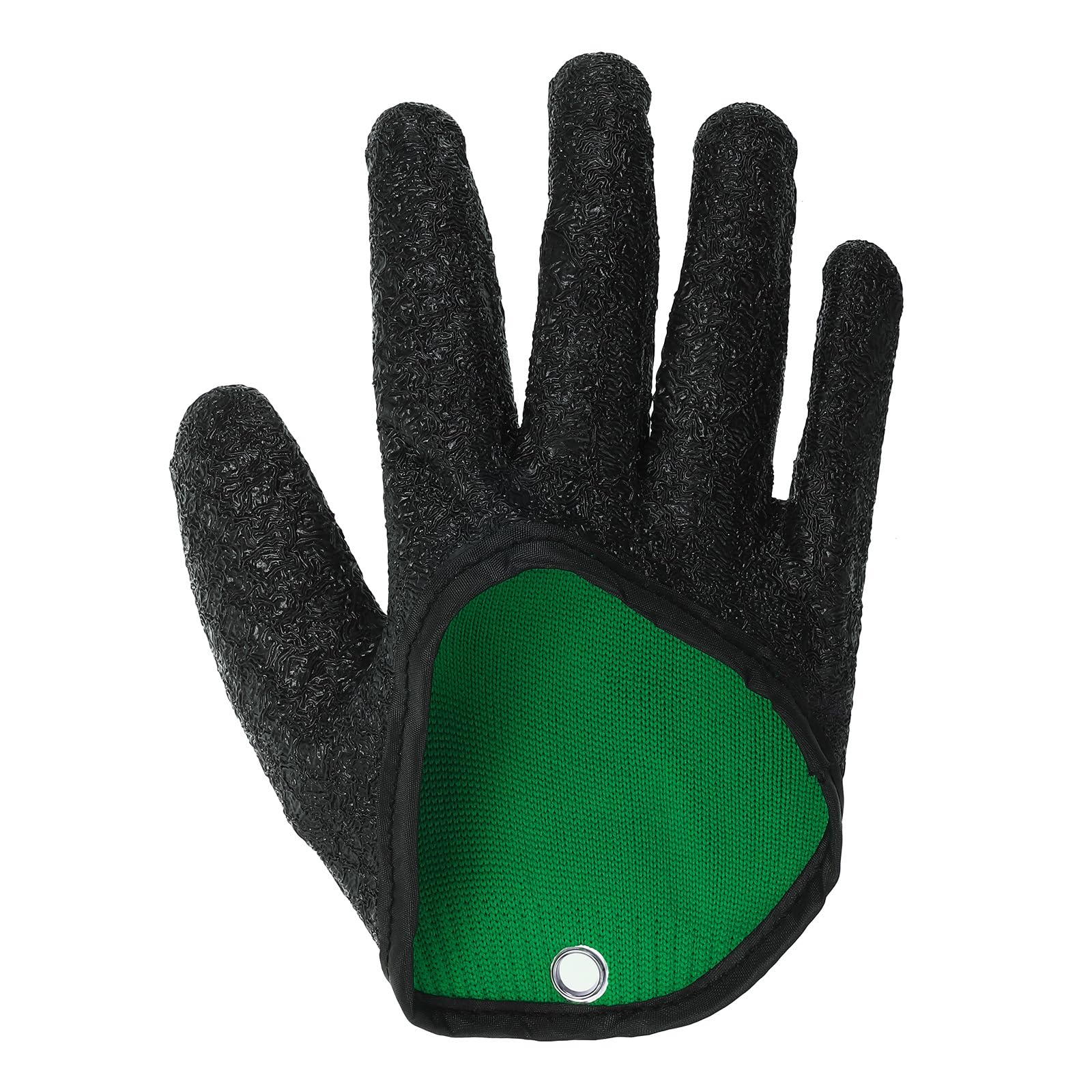 PATIKIL Fishing Gloves for Man, Fisherman Professional Catch Fish Gloves Non-Slip Puncture Resistant Waterproof Fillet Glove for Handling Catching Cleaning, Black(Right)