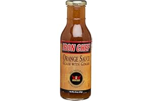 IRON CHEF Orange Sauce Glaze with Ginger, All Natural, Kosher, 15-Ounce Glass Bottles (Pack of 3)