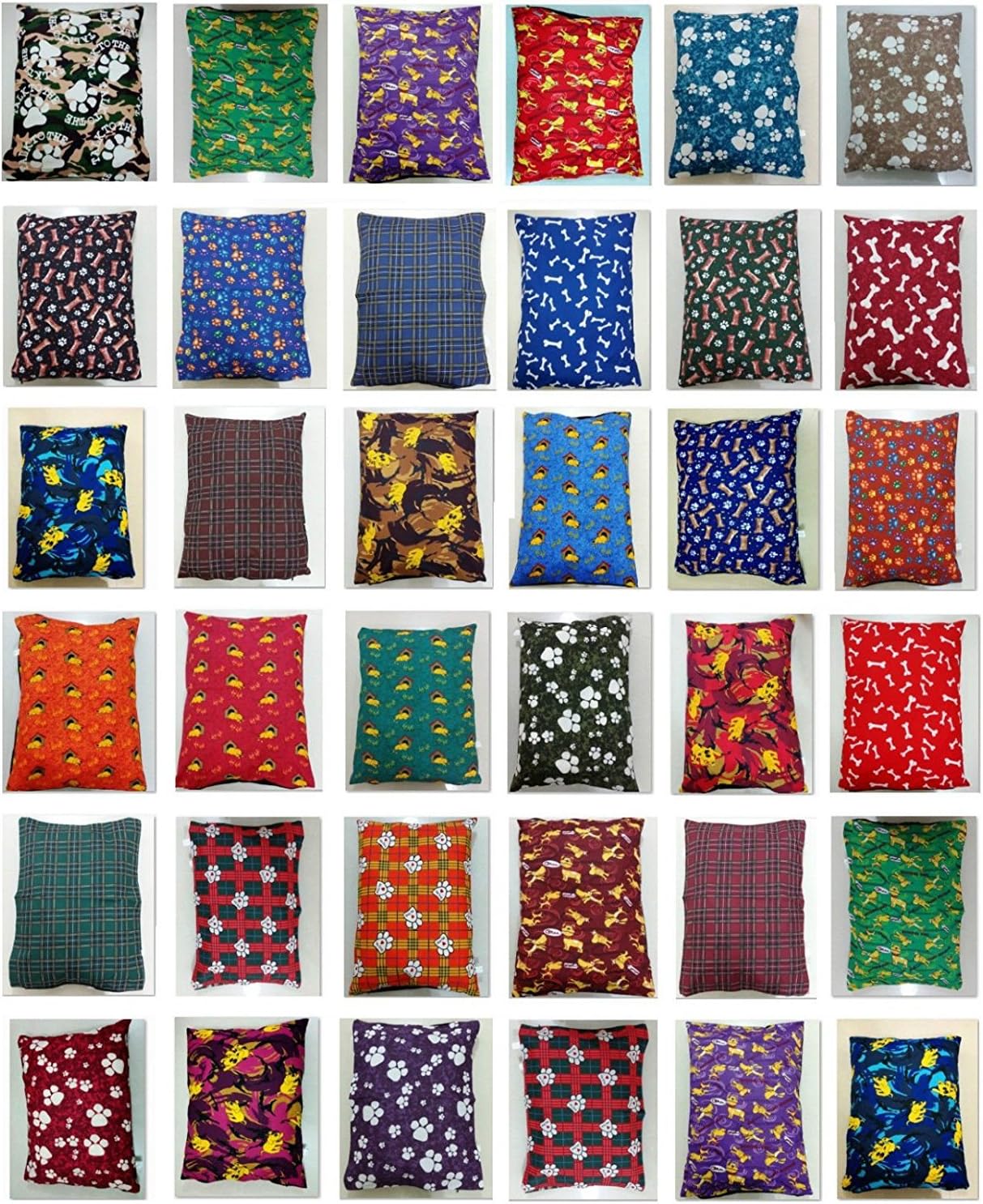 100% Hollow Fibre Large Pet Dog Bed with Zipped Removable & Washable Cushion Random Design