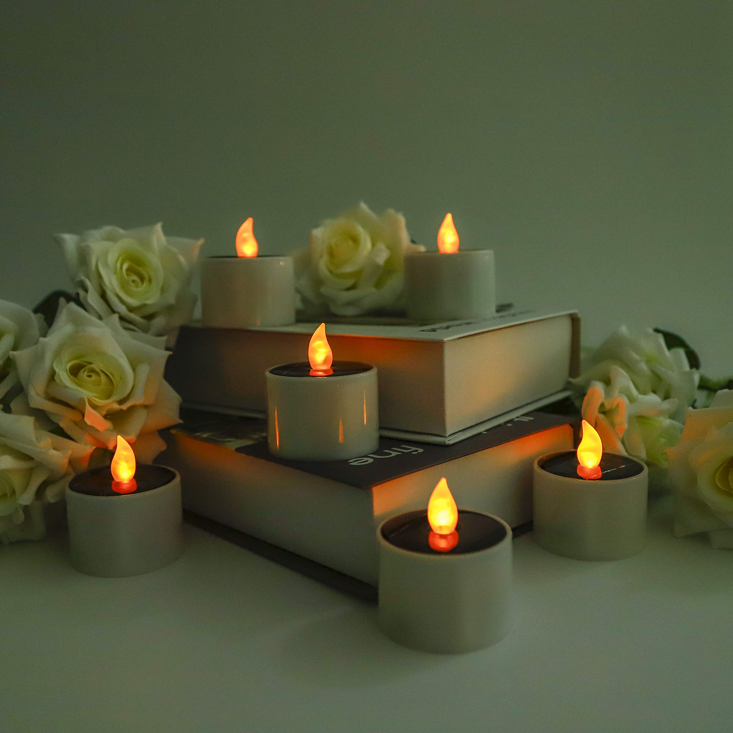 HanSemay Flameless Set of 6 Christmas Candles for home decor birthday, churches, parties and Christmas, Batteries Not Included (6pcs)