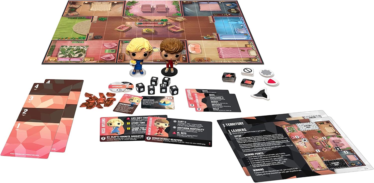 Funko Games The Golden Girls 100 Funkoverse Extension, Board Game, Rose Nylund And Blanche Devereaux, 3'' (7.6 Cm) POP! - Image 3