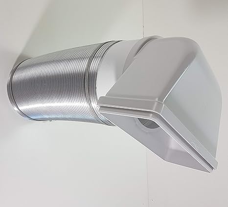Flachkanal 220x90 Dunstabzug Ø150 Umlenkung mit AluFlex KÜFE150