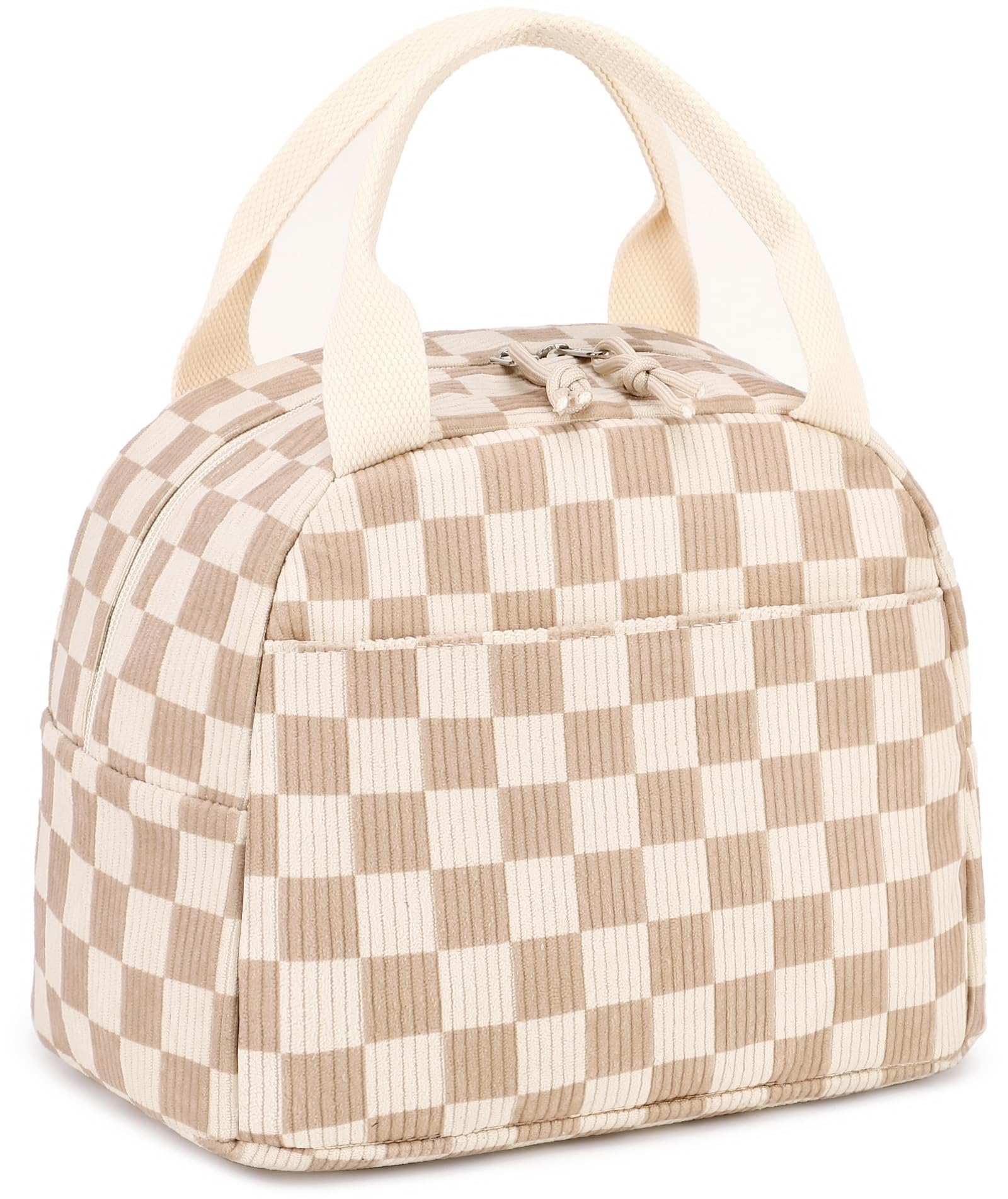 Photo 1 of LEDAOU Lunch Box for Women Insulated Lunch Bag Corduroy Lunch Tote Bags Leakproof Cooler Lunch Case for Travel Work Picnic