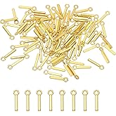 PATIKIL Letter Charm, 100 Pcs Alphabet Charm Initial Pendant Charm Bulk Cute DIY for Jewelry Making Bracelets Earrings Necklace Keychains Crafts, Gold Tone, Letter I