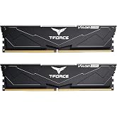 TEAMGROUP T-Force Vulcan DDR5 32GB (2x16GB) 6000MHz (PC5-48000) CL38 Desktop Memory Module Ram (Black) for Chipset 600 700 Series XMP 3.0 Ready - FLBD532G6000HC38ADC01