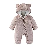 AiWMGL Newborn Baby Bear Outfit With Fold-Over