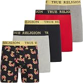 True Religion Mens Boxer Briefs Cotton Stretch Underwear for Men 5 &amp; 6 Pack