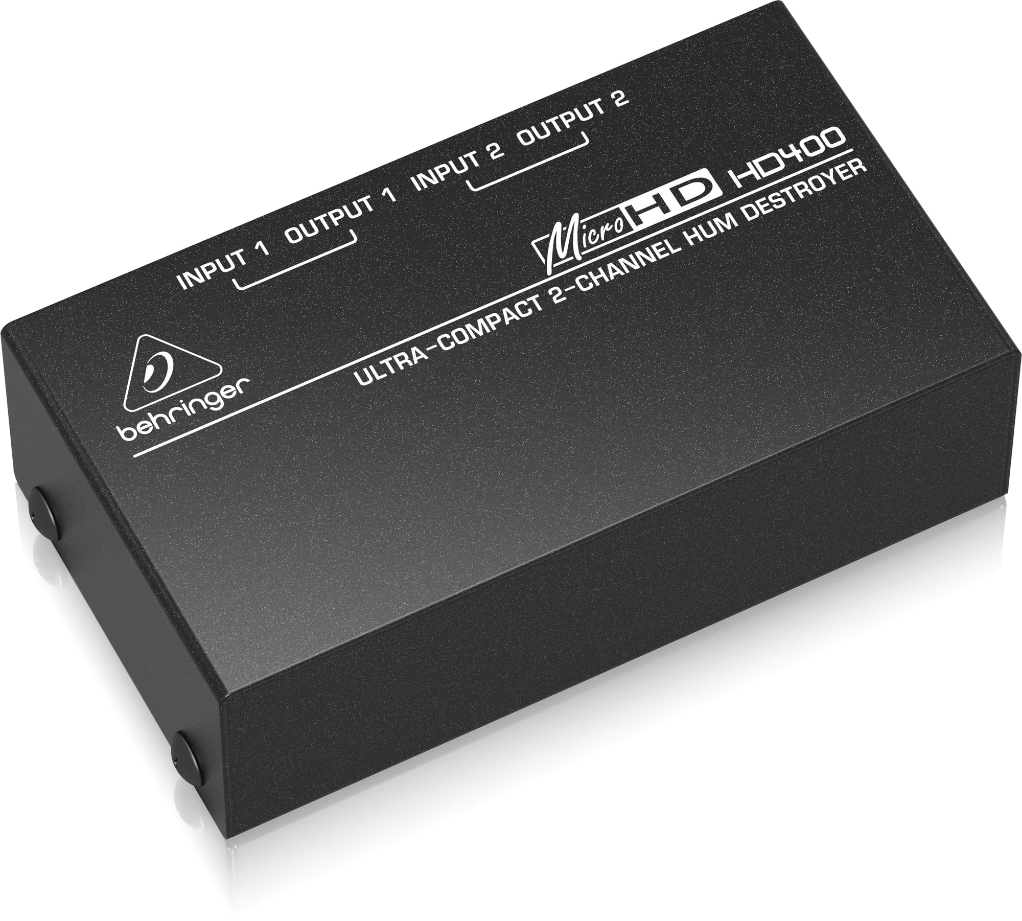 Behringer HD400 Ultra-Compact 2-Channel Hum Eliminator, Ground Loop Noise Suppressor for Hi-Fi, DJ, Home Studio and Audio Systems, Passive Design with RCA TRS Compatibility