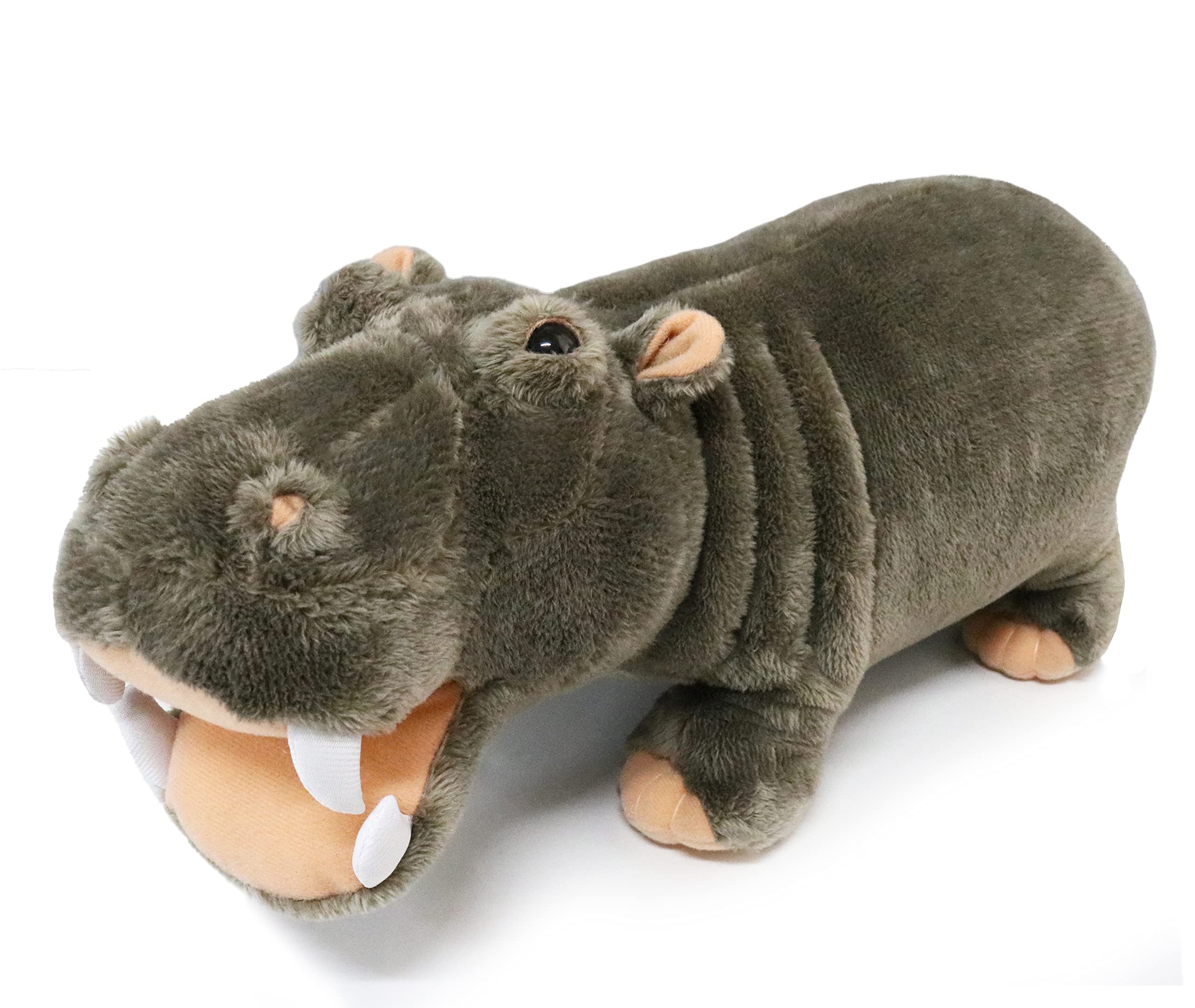 ICE KING BEAR Realistic Hippo Stuffed Animal Plush Soft Toy, LifeLike Hippopotamus, 14 Inches Length — image 1