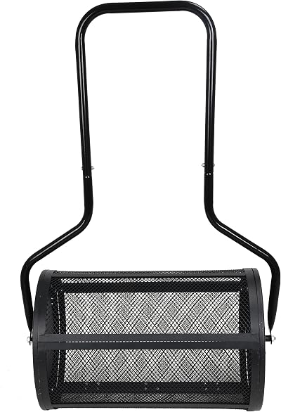 FEFE 24 Inch Compost Spreader with U-Shaped Handle for Lawn Care