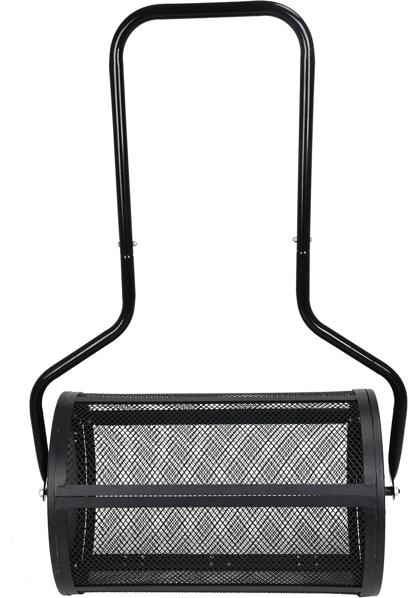 FEFE 24 Inch Compost Spreader with U-Shaped Handle for Lawn Care