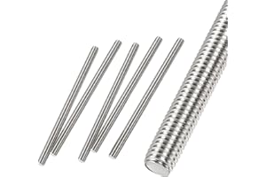 HiPicco M10 x 100mm Fully Threaded Rod & Studs, 304 Stainless Steel Right Hand Threads Rods, M10-1.5 Thread Pitch for Anchor 