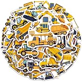 100 Pack Construction Stickers, Construction Party Favors, Birthday Decorations