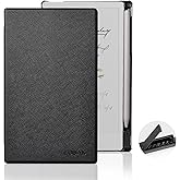 CoBak Case for Remarkable Paper Pro Move 7.3 inch 2025, Hard Back Shell Protective Lightweight Auto Wake/Sleep Smart Folio Cover with Built-in Pen Holder and Nibs Holder (Black)