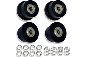 DAFORE Upgraded Machined Wheels/Rollers Compatible with Total Gym,Replacement Parts for 1000,1100,1400,1500,1600,1700,1800,1900,Achiever,Force,Gold,Max,Platinum,Plus,Pro,Supra,Supreme,Ultima,Ultra,XLI,4Pcs