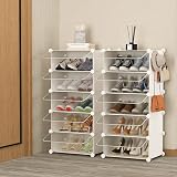 HOMIDEC 10-Tier Shoe Rack Dustproof Narrow Tall Storage Cabinet Door Hook view 5