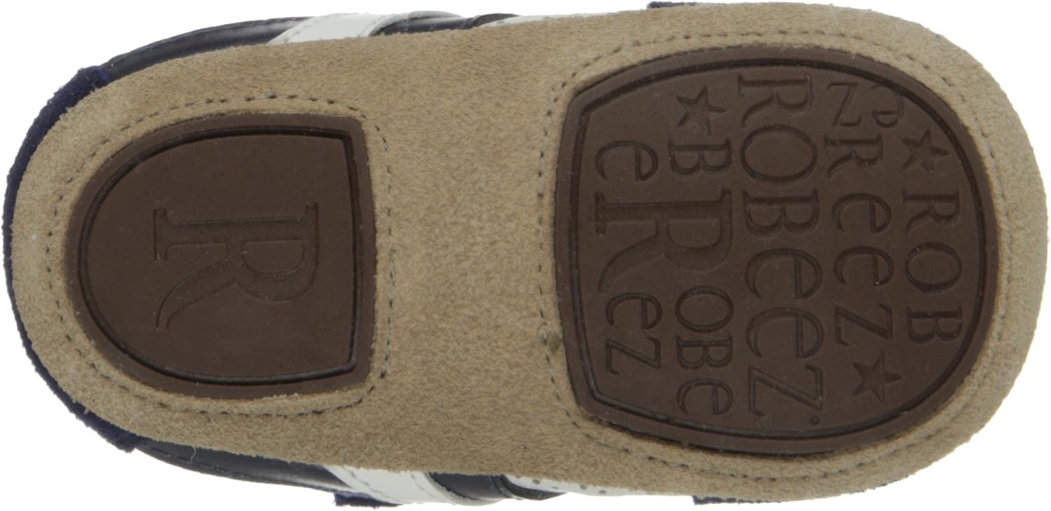  | Robeez Boys' Low Top Sneaker-Mini Shoez Crib Shoe Grey/Yellow 6-9 Months | Sneakers