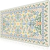 HAOCOO Desk Mat for Keyboard and Mouse, Large Keyboard Mats for Desk, Cute Desk Mat with Non-Slip Rubber Base, Computer Mat with Stitched Edges, Office Aesthetic (Green)