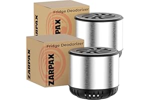 ZARPAX Refrigerator Deodorizer - Double Pack - Fridge Smell Eliminator Lasts for 10 Years -18ft3 Capacity Strong Fridge Odor Absorber, Eliminator & Air Purifier - More Effective Than Baking Soda