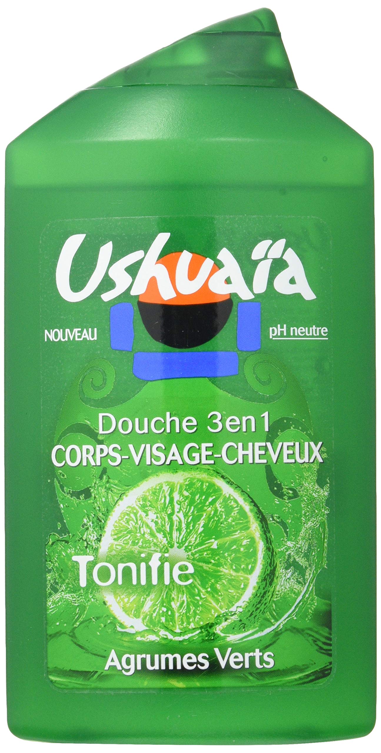 Ushuaïa 3 in 1 Men's Shower Gel with Green Citrus Fruits 250 ml