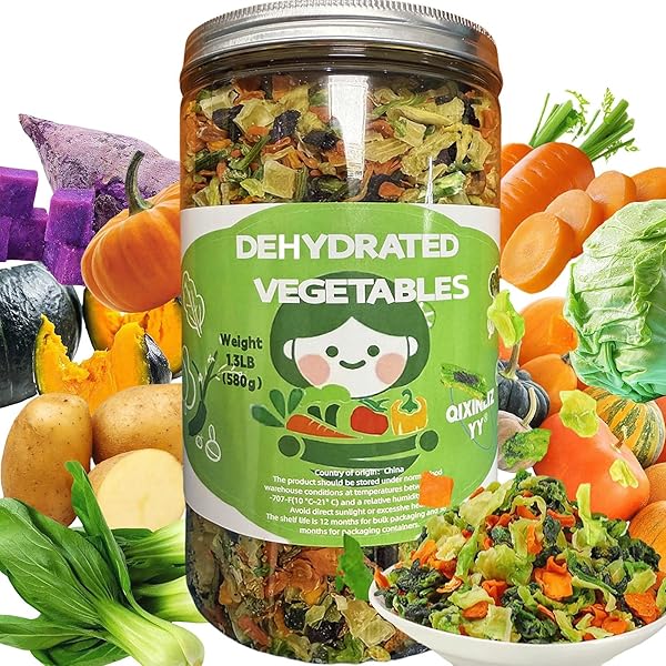 QIXINLIZYY FREEZE DRIED MIXED DEHYDRATED VEGETABLES – 1.3LB（580G）...