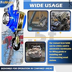 FITHOIST Lever Chain Hoist 3300LBS Capacity 10FT