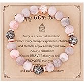 AHAETH 60th Birthday Jewelry Gifts for Women Ideas Cool Age 60 th Year Old Happy Bady 60 yr Old Birthday Bracelet