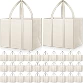 Hillban 30 Pack Reusable Grocery Bags Bulk Heavy Duty Large Shopping Bags Washable Foldable Storage Totes with Handles