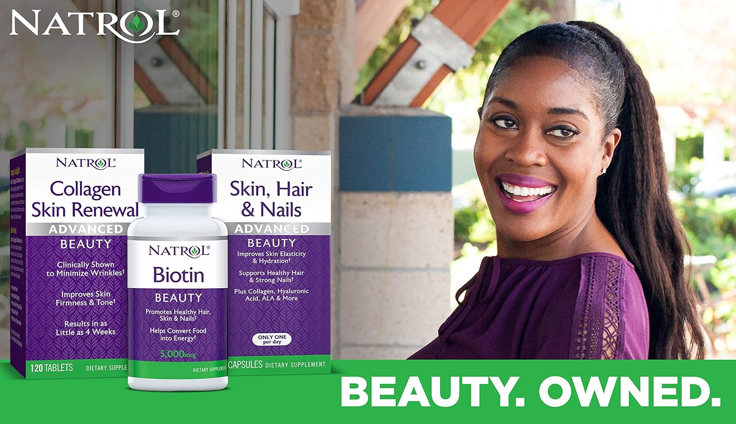 Natrol Biotin Beauty Tablets, Promotes Healthy Hair, Skin & Nails, Helps Support Energy Metabolism, Helps Convert Food Into Energy, 5,000mcg, 90Count: Health & Personal Care