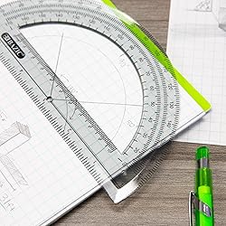 BAZIC Protractor Semicircular 6 Inch 180