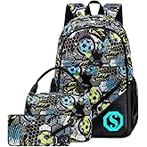CAMTOP School Backpack Boys Girls Kids School Bookbag Set Student Backpack with Lunch Box and Pencil Case