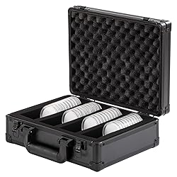 Metal Coin Case Contains 40 Pcs Clear Plastic Coin