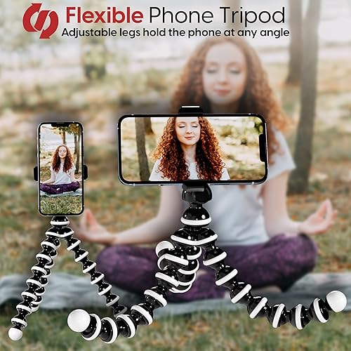 TALK WORKS Flexible Tripod for iPhone, Android, Camera Bendable