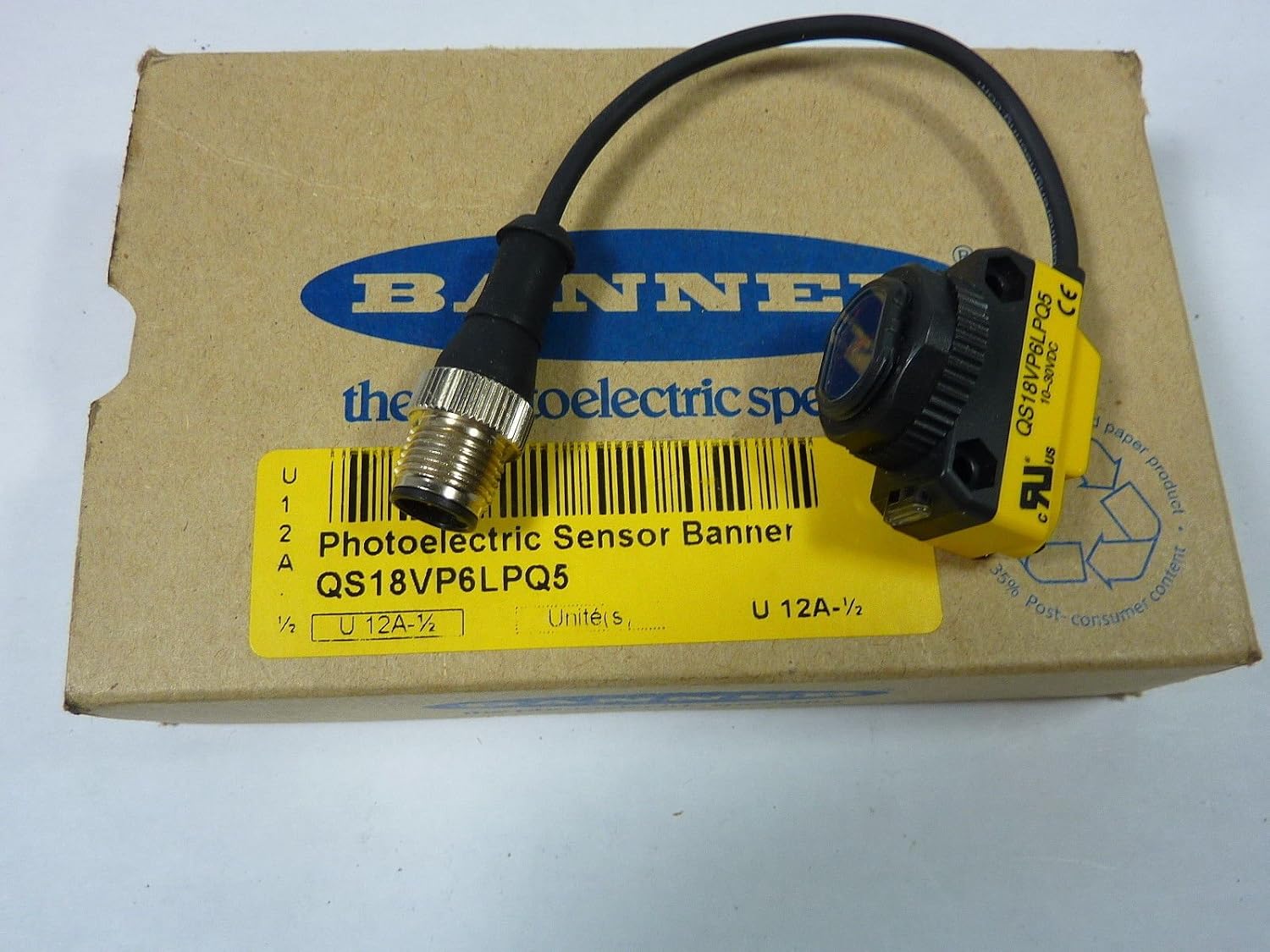Banner Engineering Qs18vp6lpq5 Photoelectric Sensor 0m To 3 5m