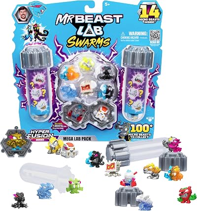 MRBEAST LAB Swarms Hyper Fusion Mega Lab Pack 14 Micro Beasts 4 Caps