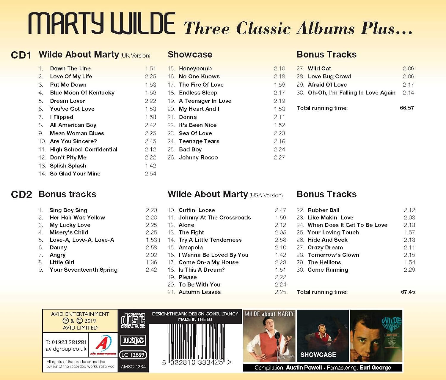 Three Classic Albums Plus (Wilde About Marty - UK Version / Showcase / Wilde About Marty - USA Version) - Image 3