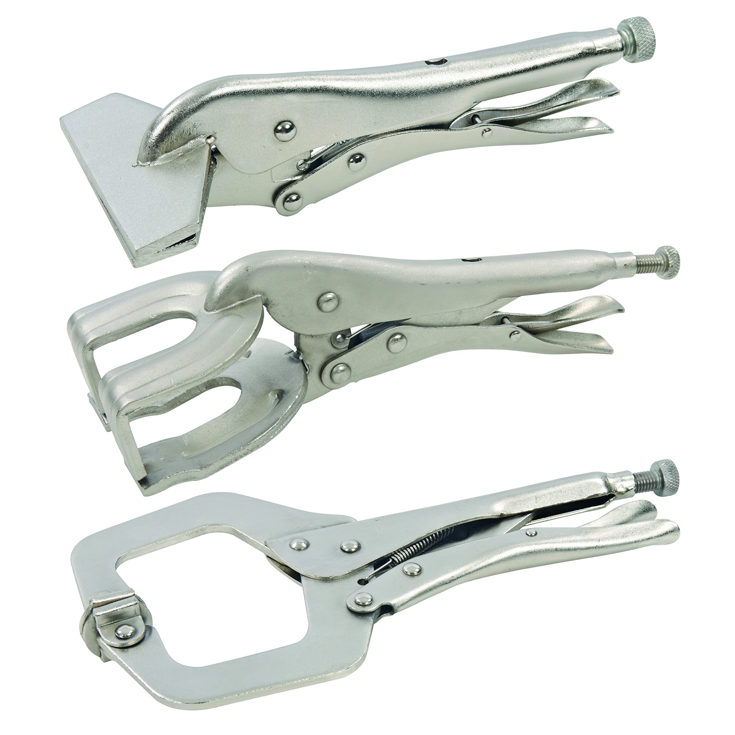 Silverline Welding Clamp Set – 3 Piece, Heavy Duty Metal Clamps for Welding & Fabrication (245017)