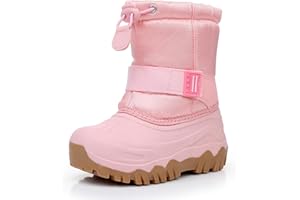 Ahannie Kids Boys Girls Winter Snow Boots Waterproof Anti-Slip Warm Outdoor Shoes (Toddler/Little Kid)