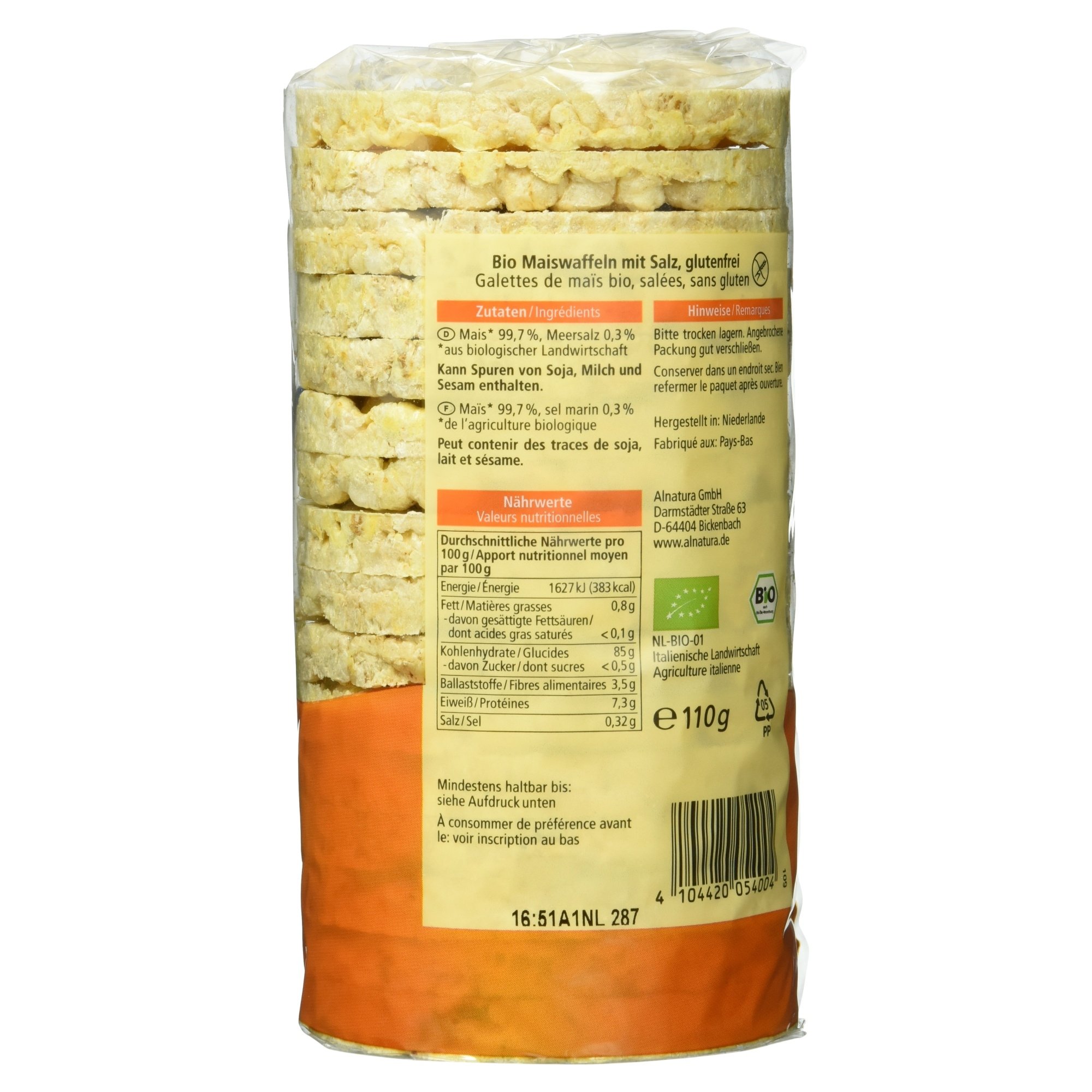 Alnatura Bio Maiswaffeln mit Salz, 110g 3