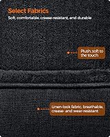 Feandrea Dog Bed Linen-Look Large XL 110 x 75 cm Raised Edges Non-Slip view 3
